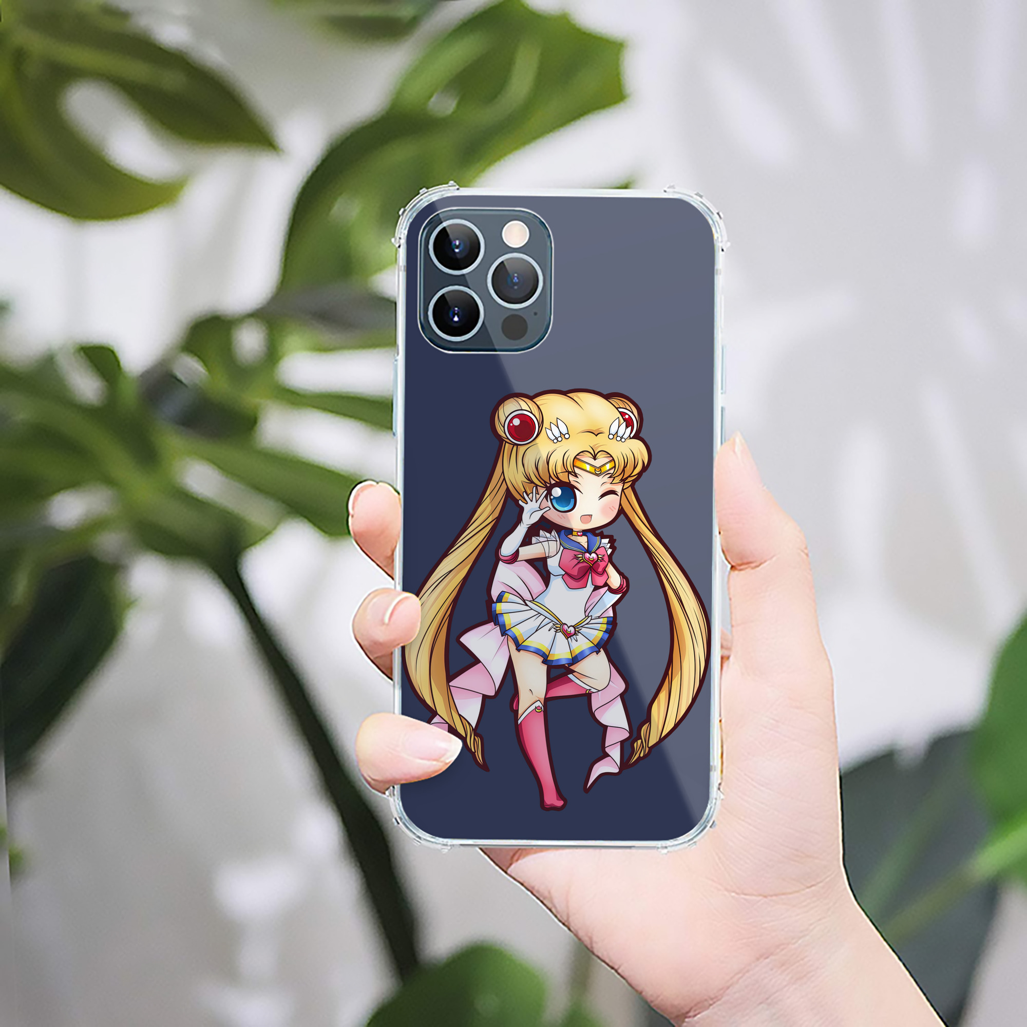 （画像用） 美少女戦士セーラームーン 月野 うさぎ つきの うさぎ Sailor Moon Tsukino Usagi 【iPhone 12シリーズ対応】透明スマホケース（クリアソフトケース）